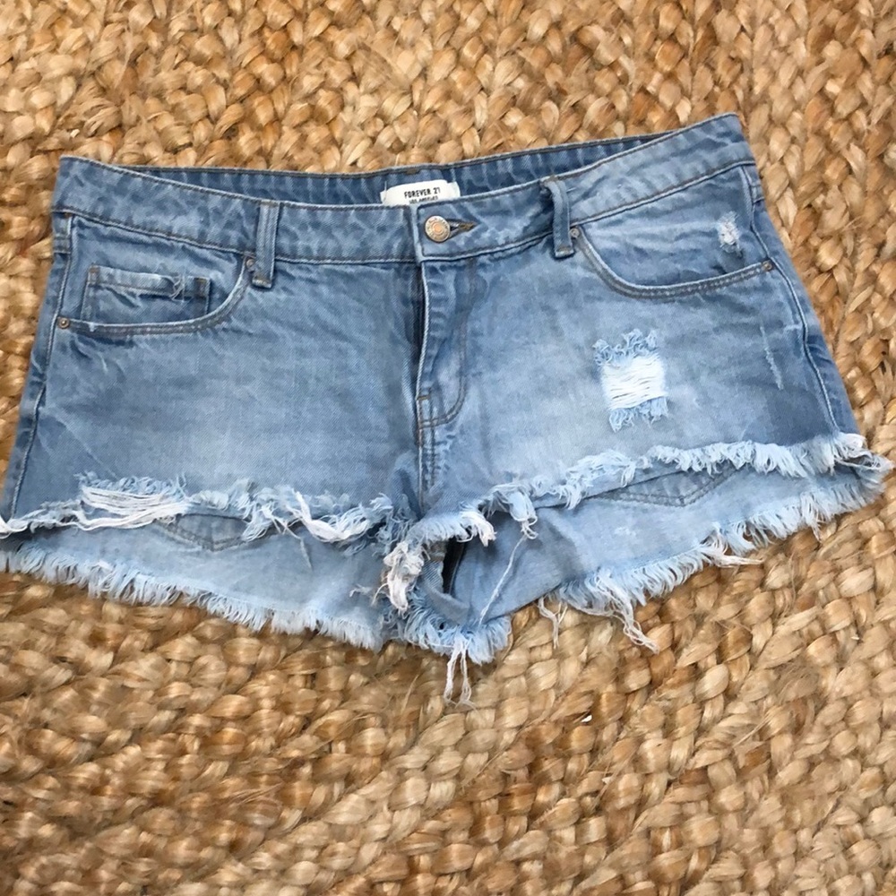 Blue jean shorts